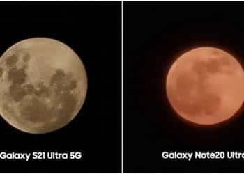 Ảnh chụp cho thấy Galaxy S21 Ultra có camera "Space Zoom" vượt trội so với Note20 Ultra