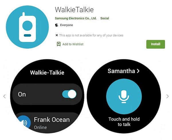 Galaxy Watch4 Walkie-Talkie