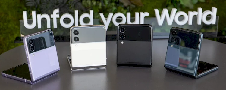 Bốn tùy chọn màu sắc trên Galaxy Z Flip 3