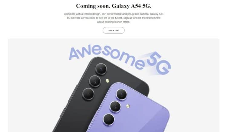 Galaxy A54 5G Teaser