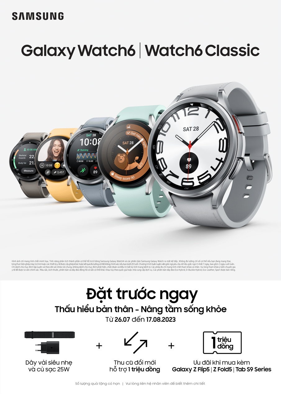 Chương trình ưu đãi đặt trước dòng Galaxy Watch6