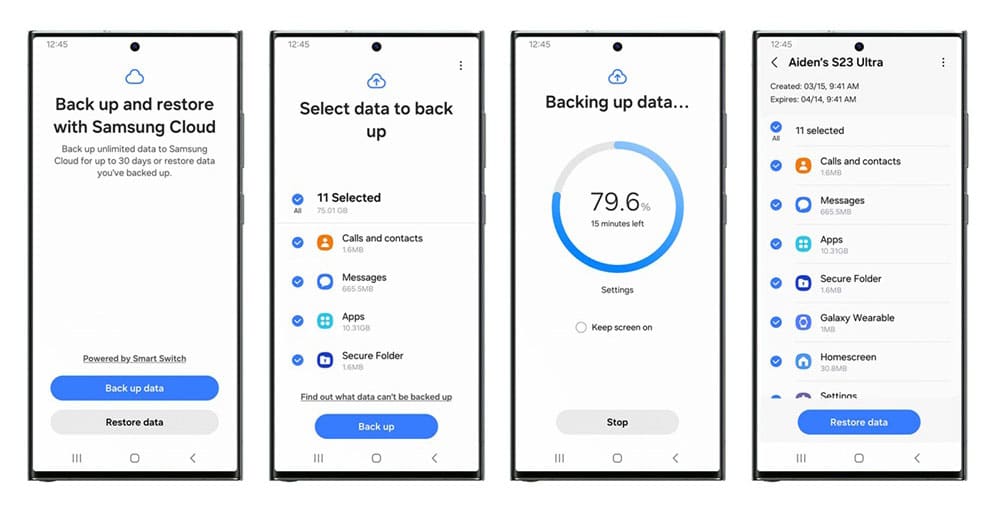 samsung Temporary Cloud Backup