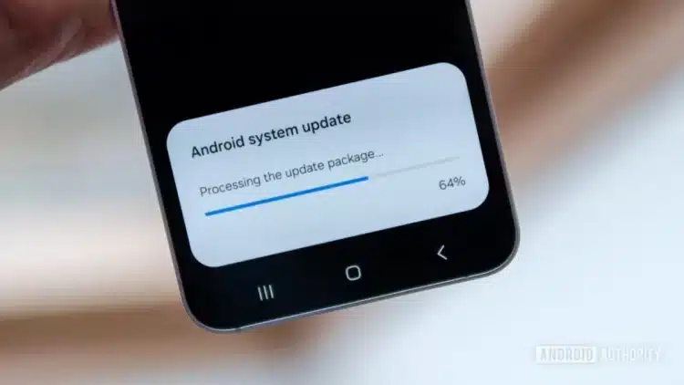 Android System Update installing