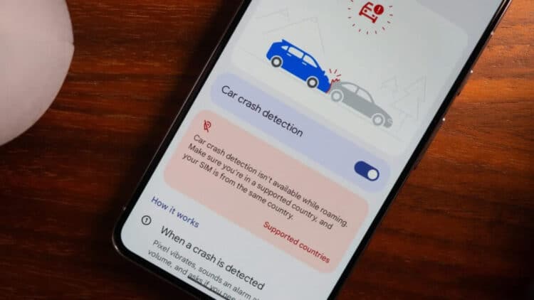 google pixel car crash detection