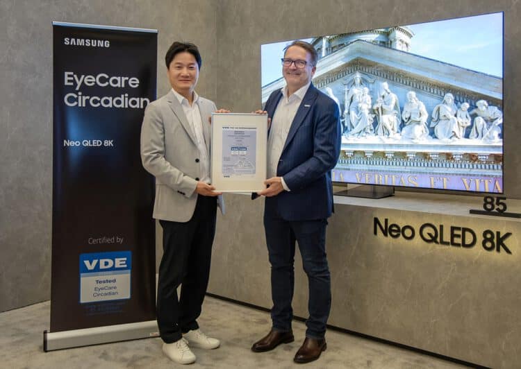 TV Samsung 2025 Eye Care VDE Certification