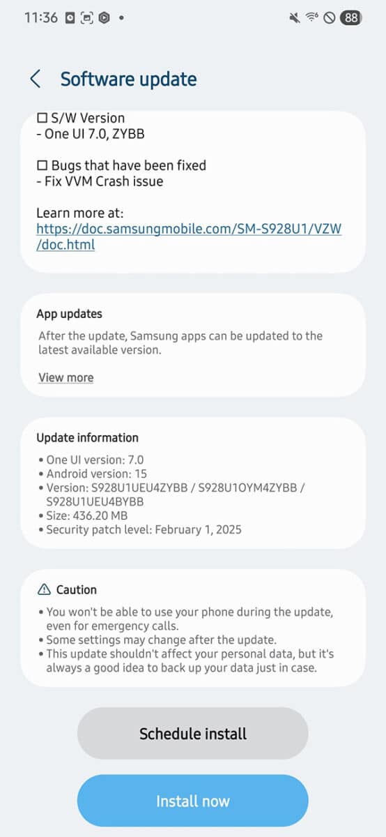 Samsung One UI 7 Beta 5 Changelog