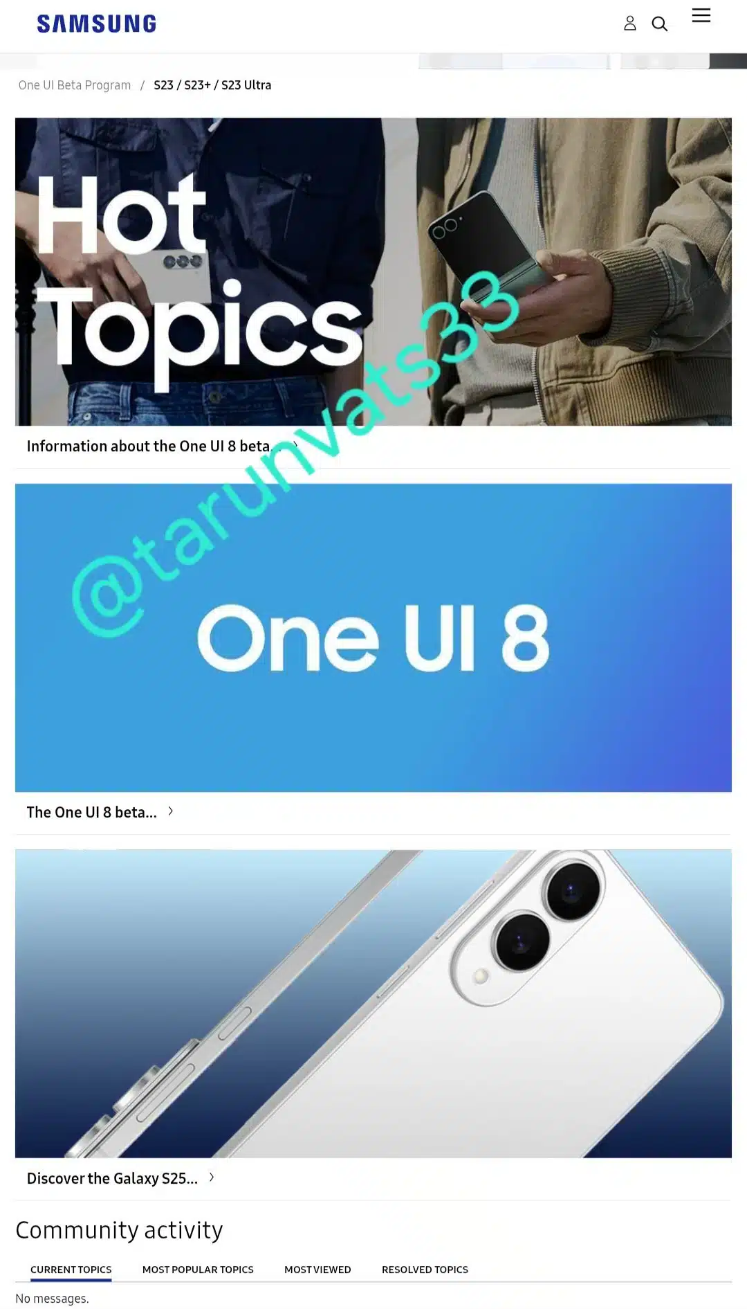 Bằng chứng cho thấy Galaxy S23 sắp nhận được One UI 8 Beta