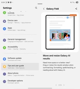 Galaxy Z Fold 7 sẽ có cửa sổ Galaxy AI linh hoạt nhờ One UI 8