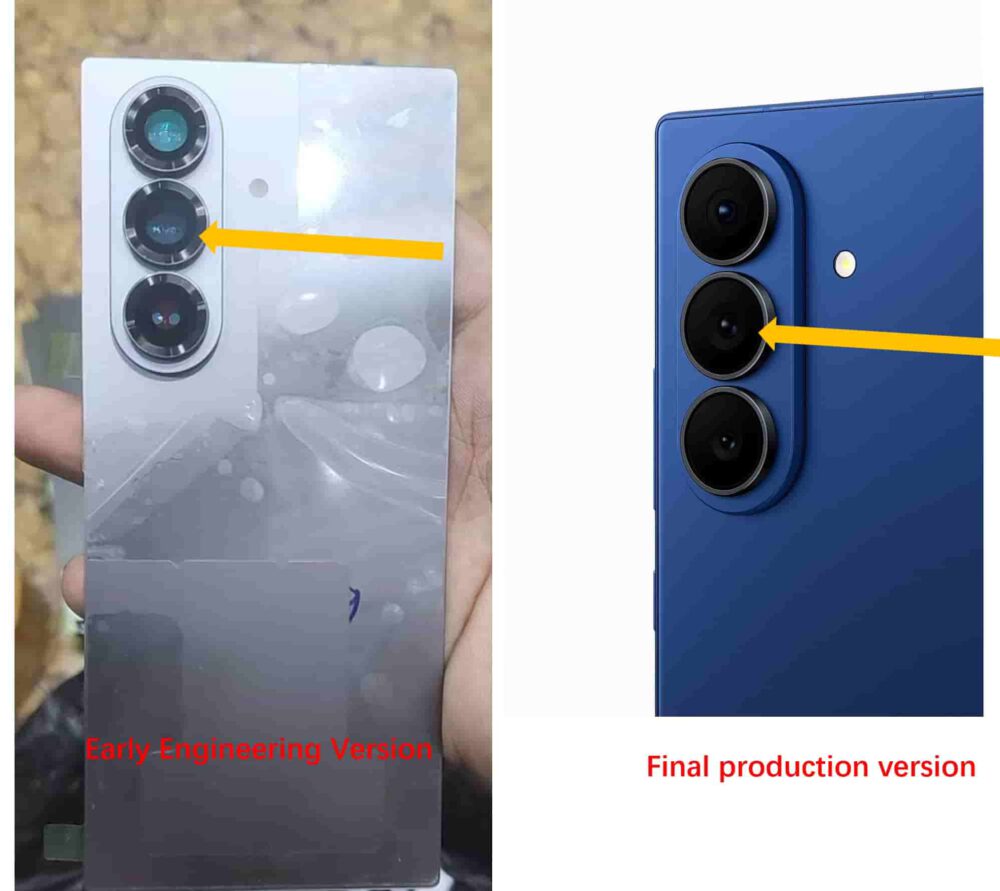 Samsung âm thầm thay đổi thiết kế camera trên Z Fold 7, tiếp đến sẽ là Galaxy S26?
