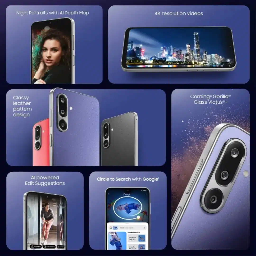 Galaxy F36 ra mắt với thiết kế vân da sang trọng, camera 50MP chống rung OIS, pin trâu giá mềm