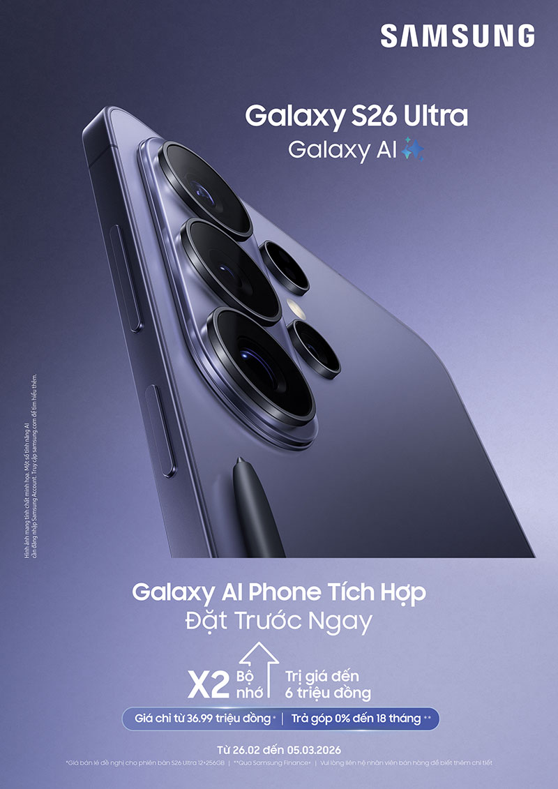 Đặt trước Galaxy S26 Ultra mới!